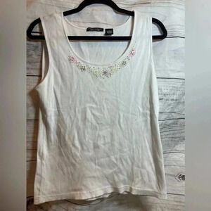 Reference point New York vintage beaded tank top